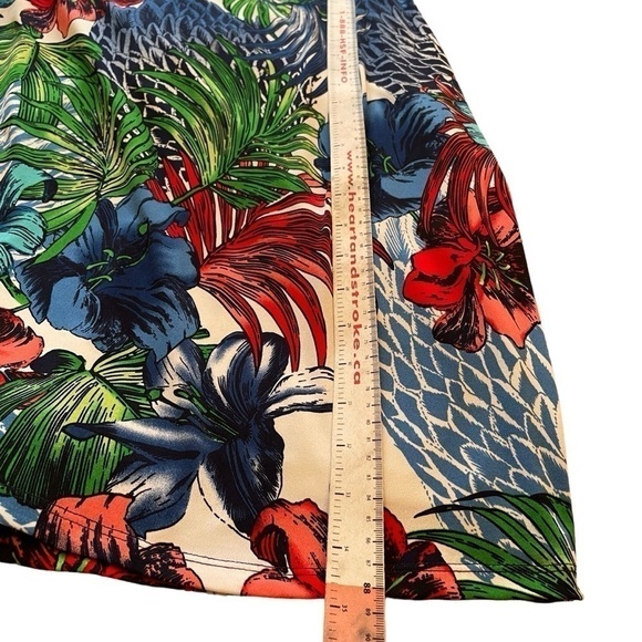 Laura Petites - Bright Tropical Shift Dress-Front Cut-outs - Lined -Size 10 P - Picture 10 of 16